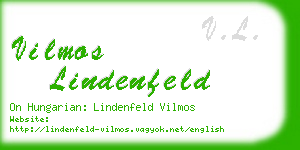 vilmos lindenfeld business card